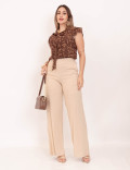 Pantalona Viscolinho Areia