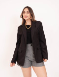 Blazer Alfaiataria Forrado Preto