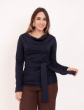 Blusa Deise Amarração Marinho