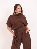 Blusa Romana Moletinho Marrom