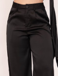 Calça Pantalona Cetim Preto