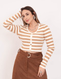 Blusa Tricot Listras Castor