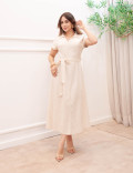 Vestido Maya Viscolinho Cru