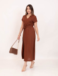 Vestido Maya Viscolinho Marrom