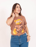 T-Shirt Silkada Urso Marrom