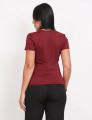 Blusa Gola Redonda Vinho