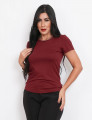 Blusa Gola Redonda Vinho