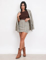 Blusa Gola Redonda Marrom