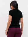 Blusa Polo Tricot Preto