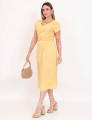 Vestido Carmen Linho Amarelo