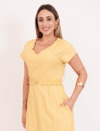 Vestido Carmen Linho Amarelo