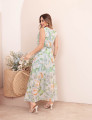 Vestido Serena Tule Floral Azul