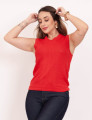 Blusa Tricot Rendada Vermelho 
