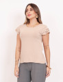 Blusa Manga Babadinho Nude