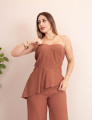Conjunto Tassia Assimétrico Marrom