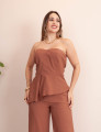 Conjunto Tassia Assimétrico Marrom
