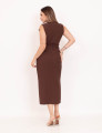 Vestido Dulce Midi Marrom