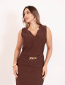 Vestido Dulce Midi Marrom