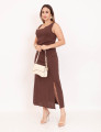 Vestido Ivy Longo Marrom
