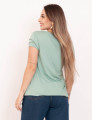 Blusa Básica Decote V Verde