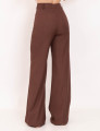 Calça Pantalona Lapela Marrom