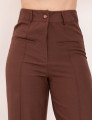 Calça Pantalona Lapela Marrom
