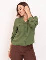Camisa Viscose Gola Verde