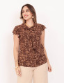 Blusa Visco Amarração Marrom