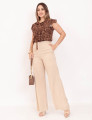 Blusa Visco Amarração Marrom