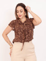 Blusa Visco Amarração Marrom