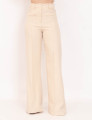 Calça Pantalona Lapela Bege