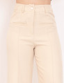 Calça Pantalona Lapela Bege