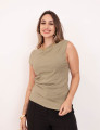 Blusa Viscolinho Alça Verde