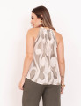  Blusa Cava Americana Abstrato Verde