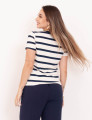Blusa Listrada Marinho