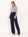 Calça Pantalona Viscolinho Marinho