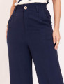 Calça Pantalona Viscolinho Marinho