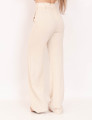 Calça Pantalona Viscolinho Bege
