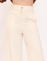 Calça Pantalona Viscolinho Bege