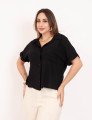 Camisa Cropped Visco  Preto
