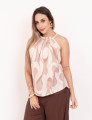  Blusa Cava Americana Abstrato Nude 