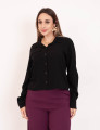 Camisa Viscose Gola Preto