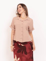 Camisa Cropped Visco Nude
