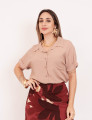 Camisa Cropped Visco Nude