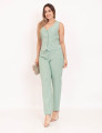 Calça Linho Bolso Verde