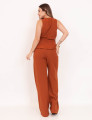Blusa Peplum Faixa Ferrugem