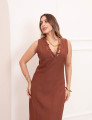 Vestido Longuete Carmela Marrom