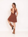 Vestido Nina Evasê Marrom
