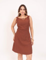 Vestido Nina Evasê Marrom