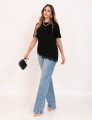 Blusa Alongada Renda Preto